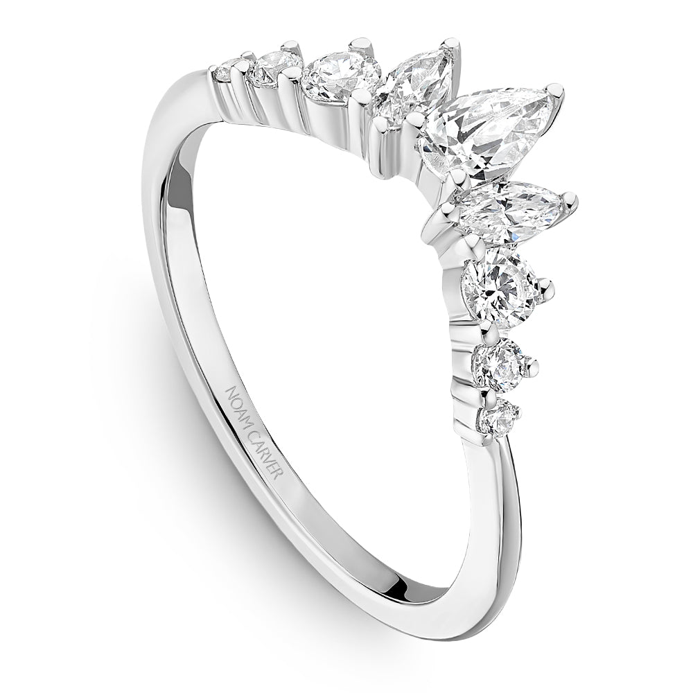 0.65ctw Diamond Chevron Wedding/Stackable Band