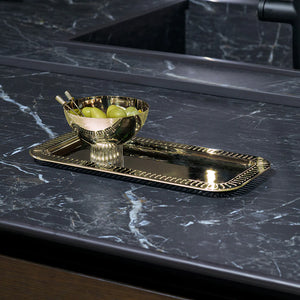 Striations Nut Bowl, Gold