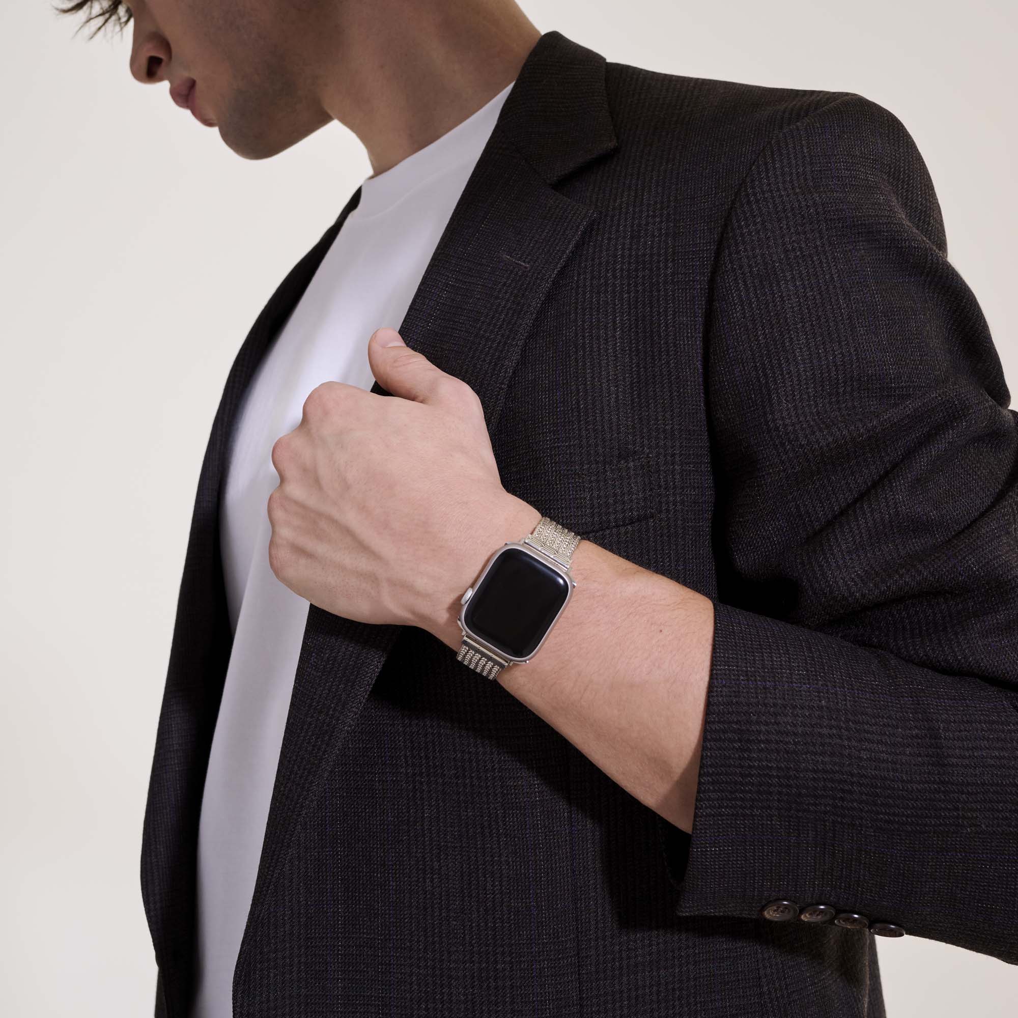 Sterling Silver Smart Watch Strap 18MM