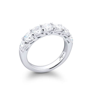 3.14ctw Cushion-Cut Diamond Band
