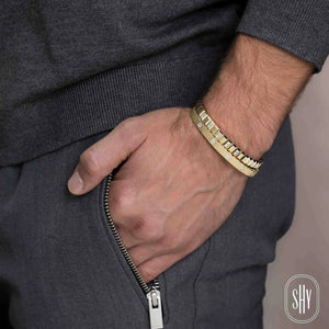 0.45ctw Diamond Geo Cut Cuff Bracelet