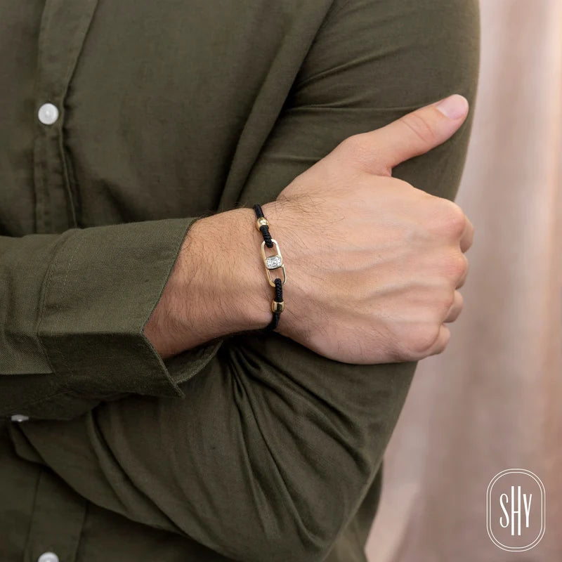 0.10ctw Diamond Odyx Cord Bracelet