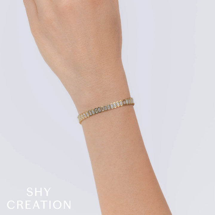 3.25ctw Diamond Baguette Tennis Bracelet