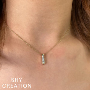0.18ctw Diamond Baguette Necklace