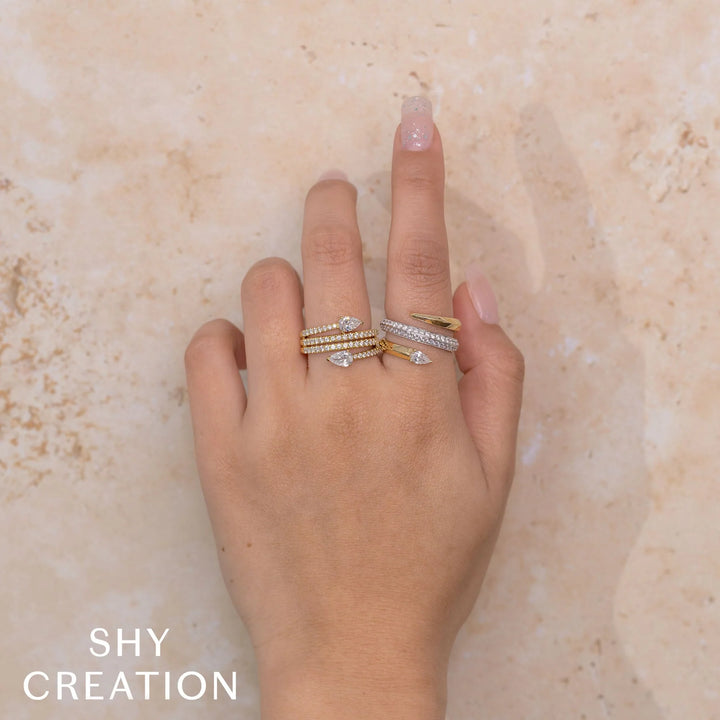 0.69ctw Diamond Pear Ring