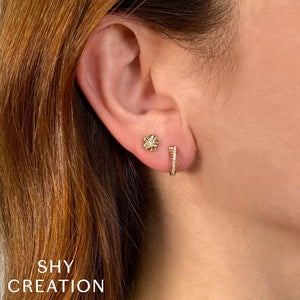 0.06ctw Diamond Huggie Earrings