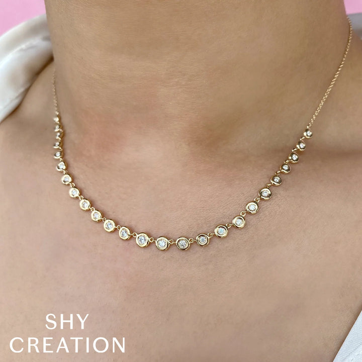 0.60ctw Diamond Bezel Necklace