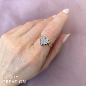 0.26ctw Diamond Heart Ring