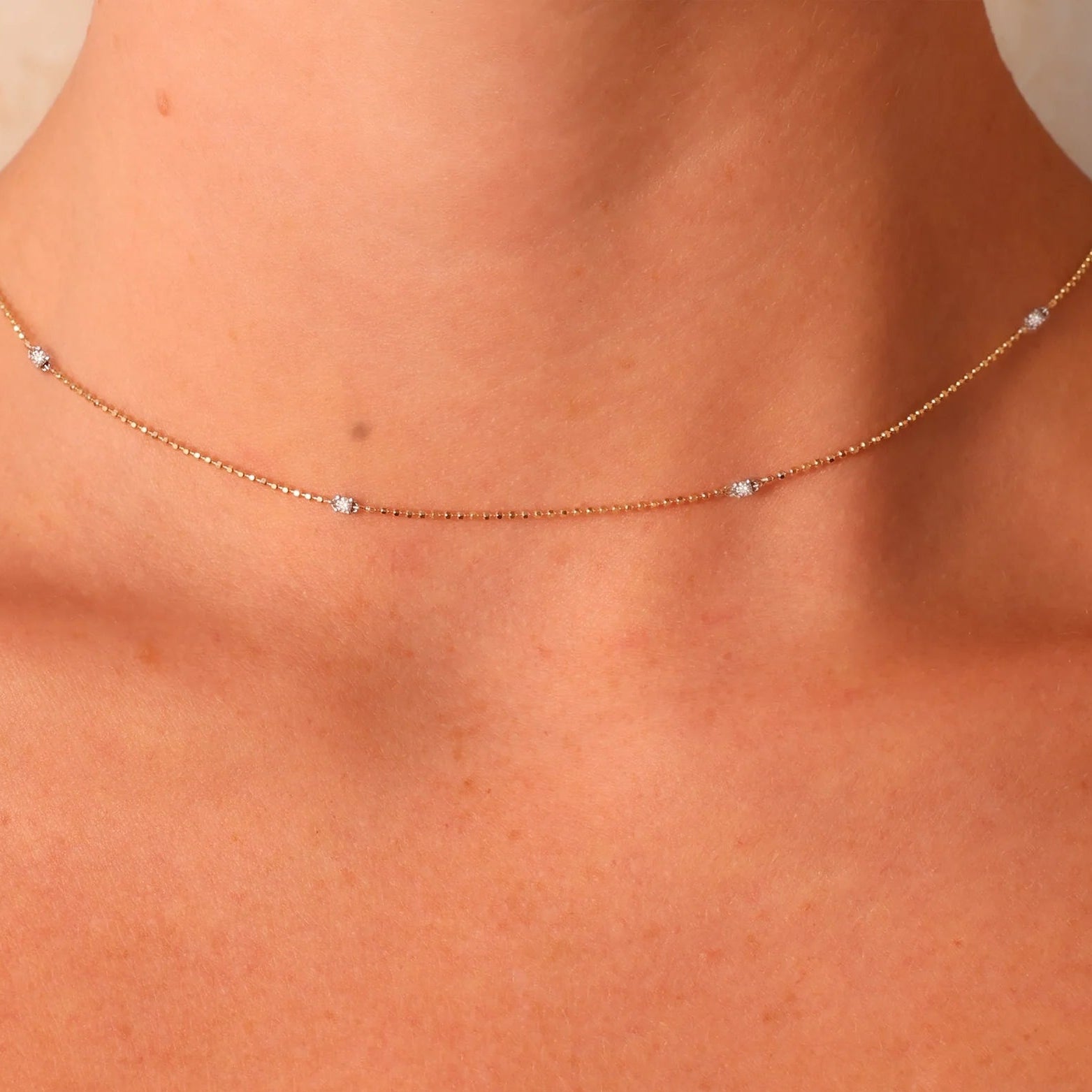 0.13ctw Diamonds By The Yard Necklace