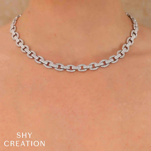 6.77ctw Diamond Link Necklace