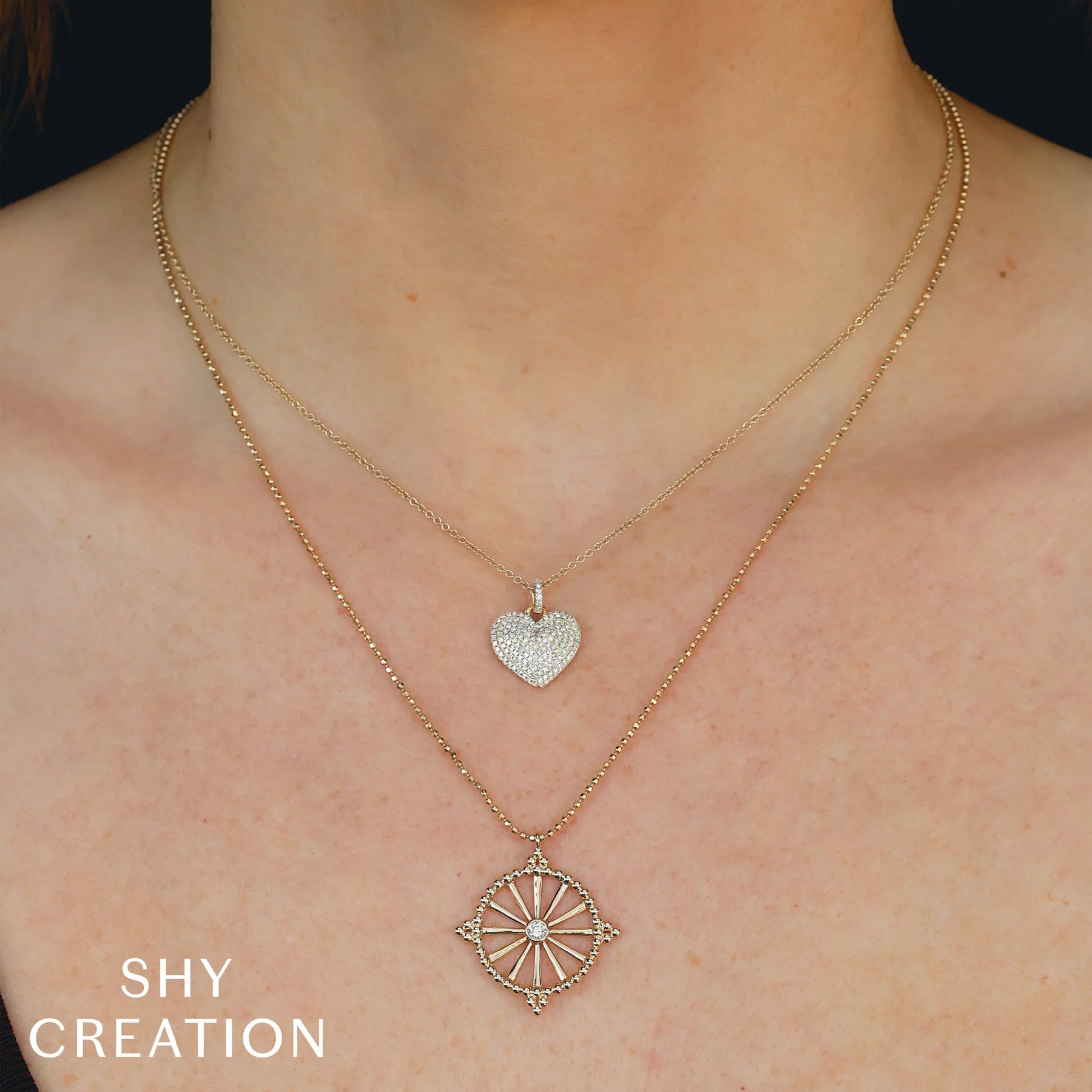 0.31ctw Diamond Pave Heart Necklace