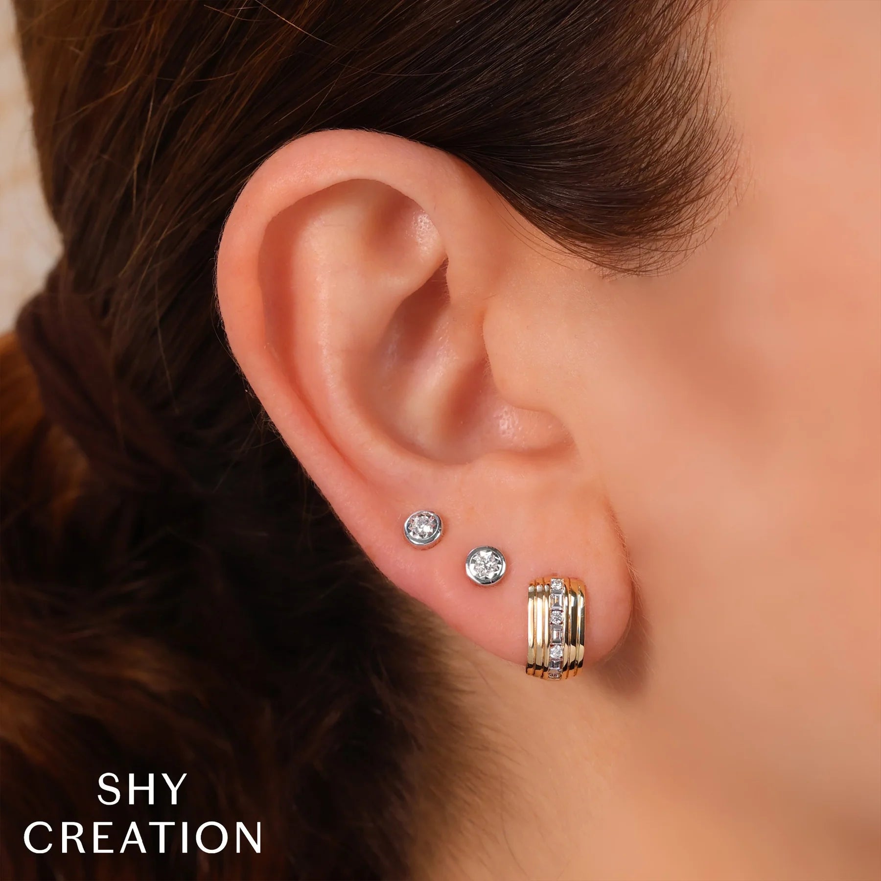 0.10ctw Diamond Bezel Stud Earring