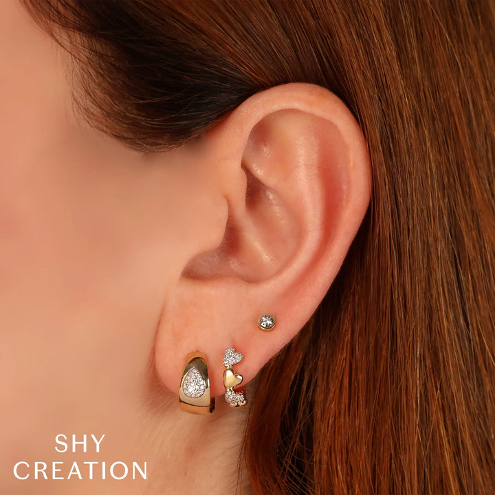 0.04ctw Diamond Bezel Stud Earring