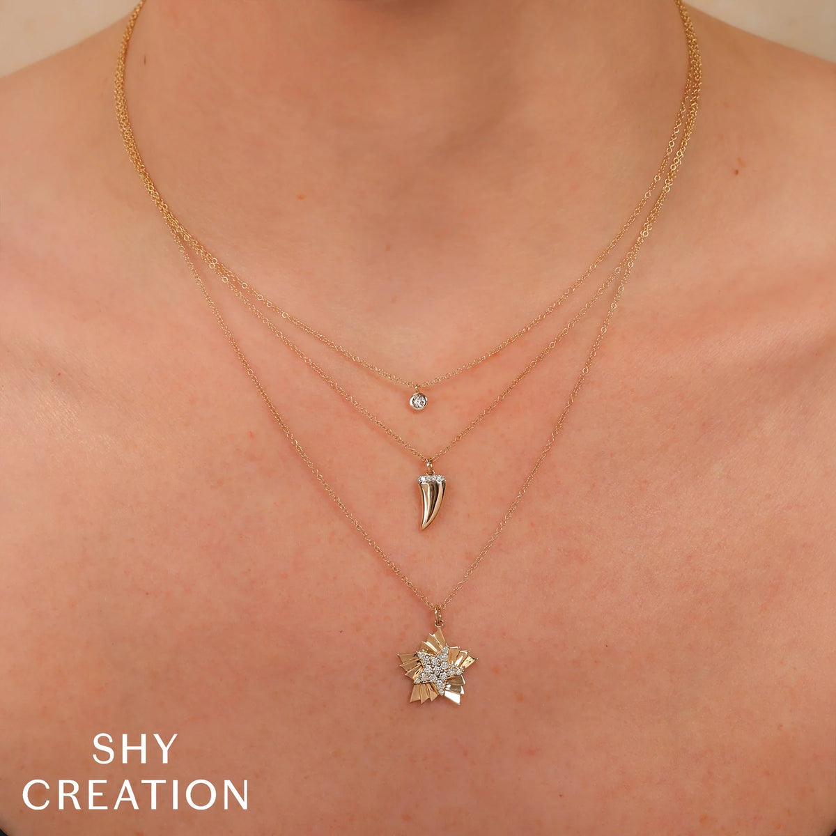 0.02ctw Diamond Bezel Necklace