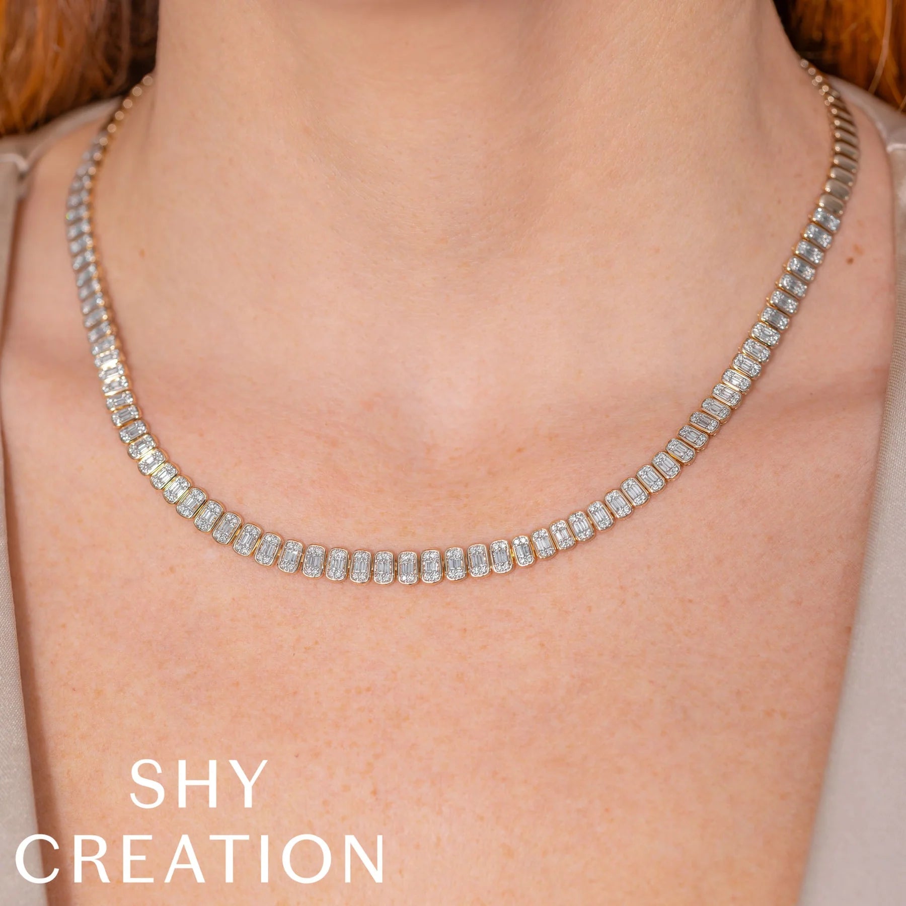 3.07ctw Diamond Baguette Necklace