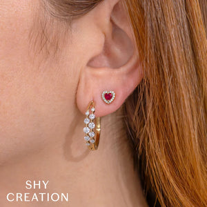 1.32ctw Diamond Hoop Earring