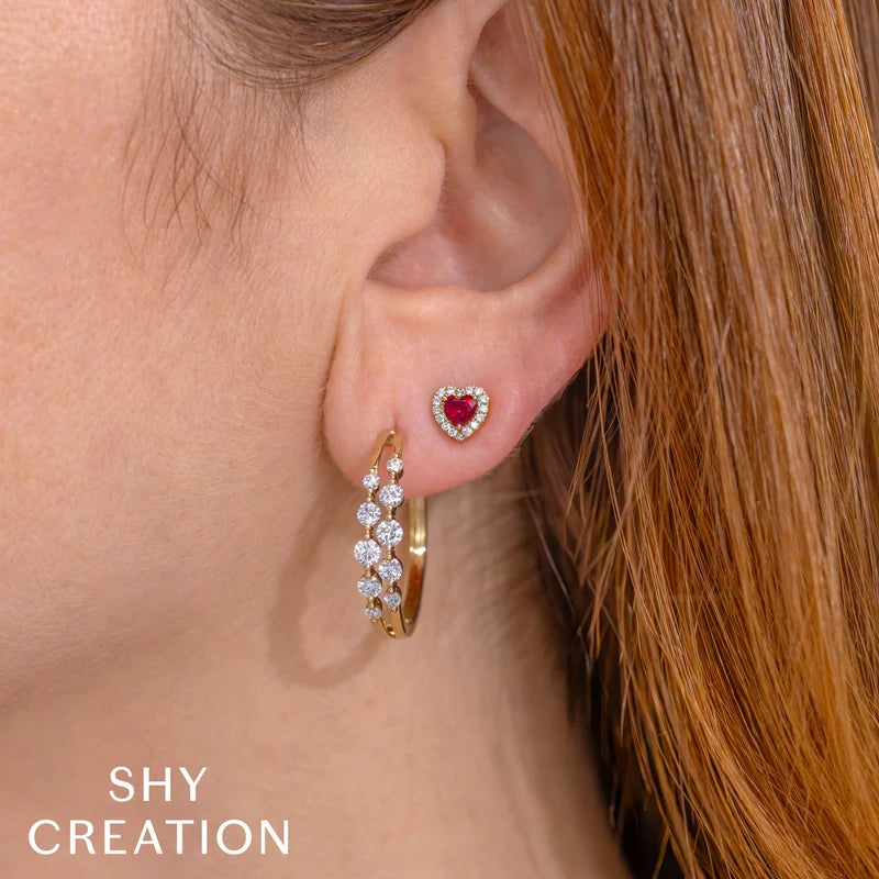 1.32ctw Diamond Hoop Earring