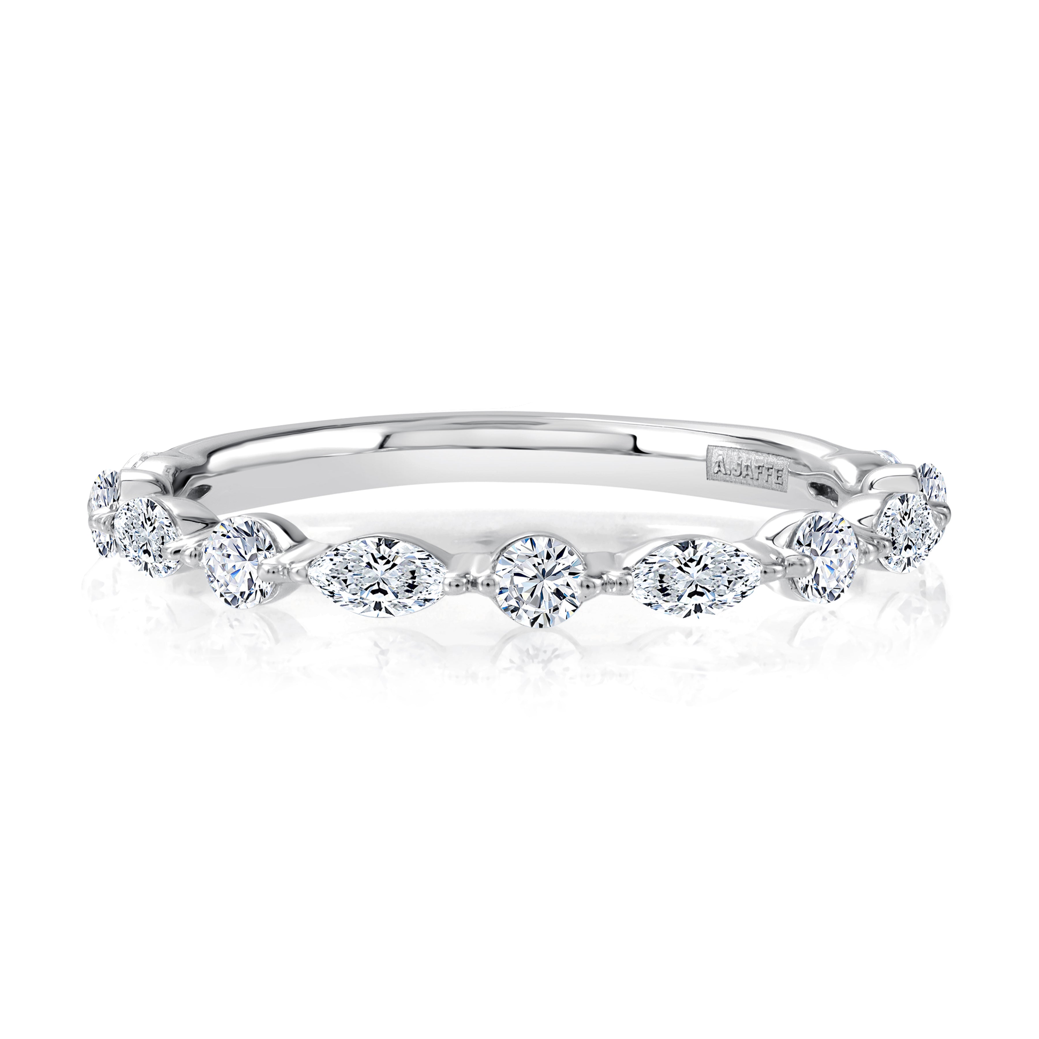 0.43ctw Alternating Round and Marquise Diamond Band