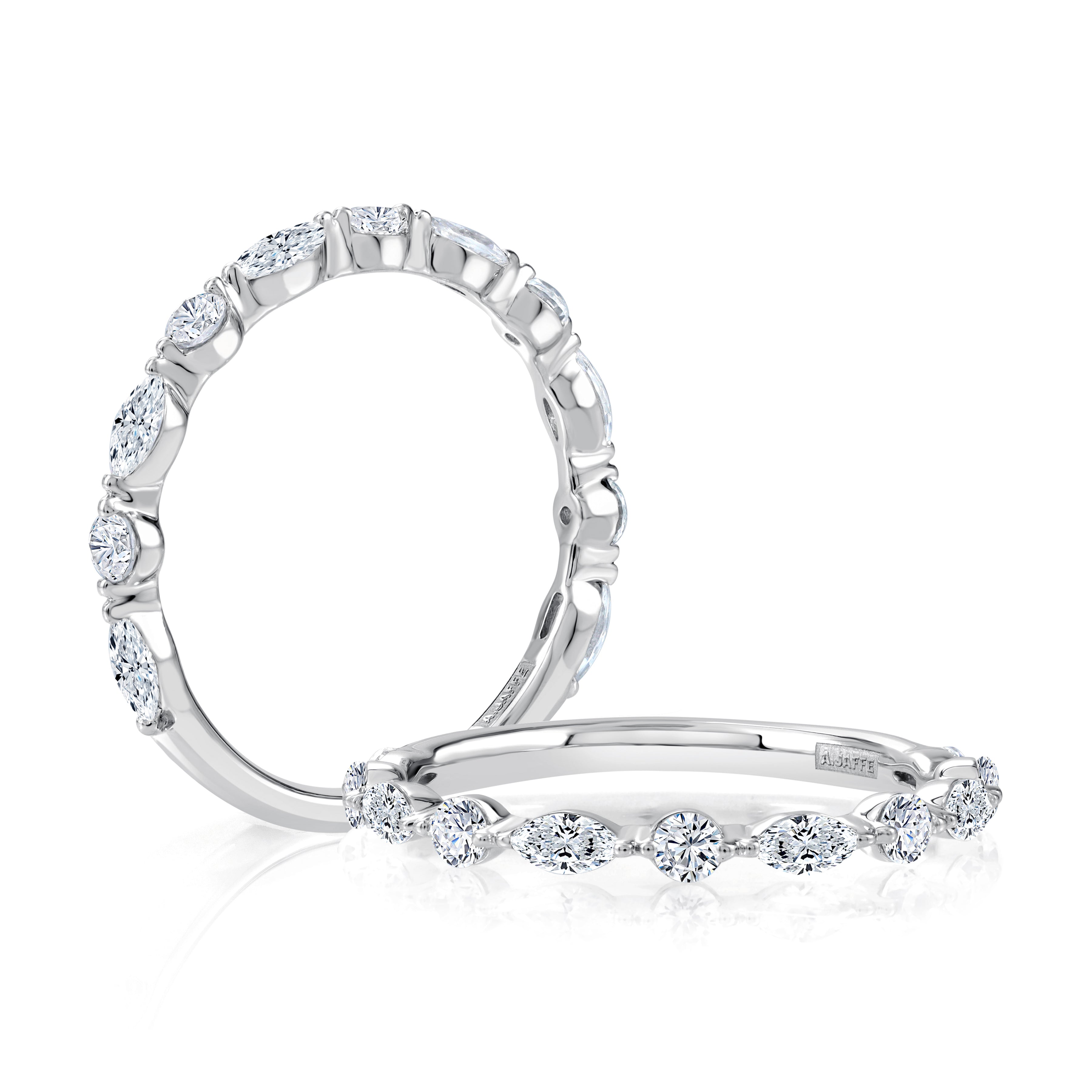0.43ctw Alternating Round and Marquise Diamond Band