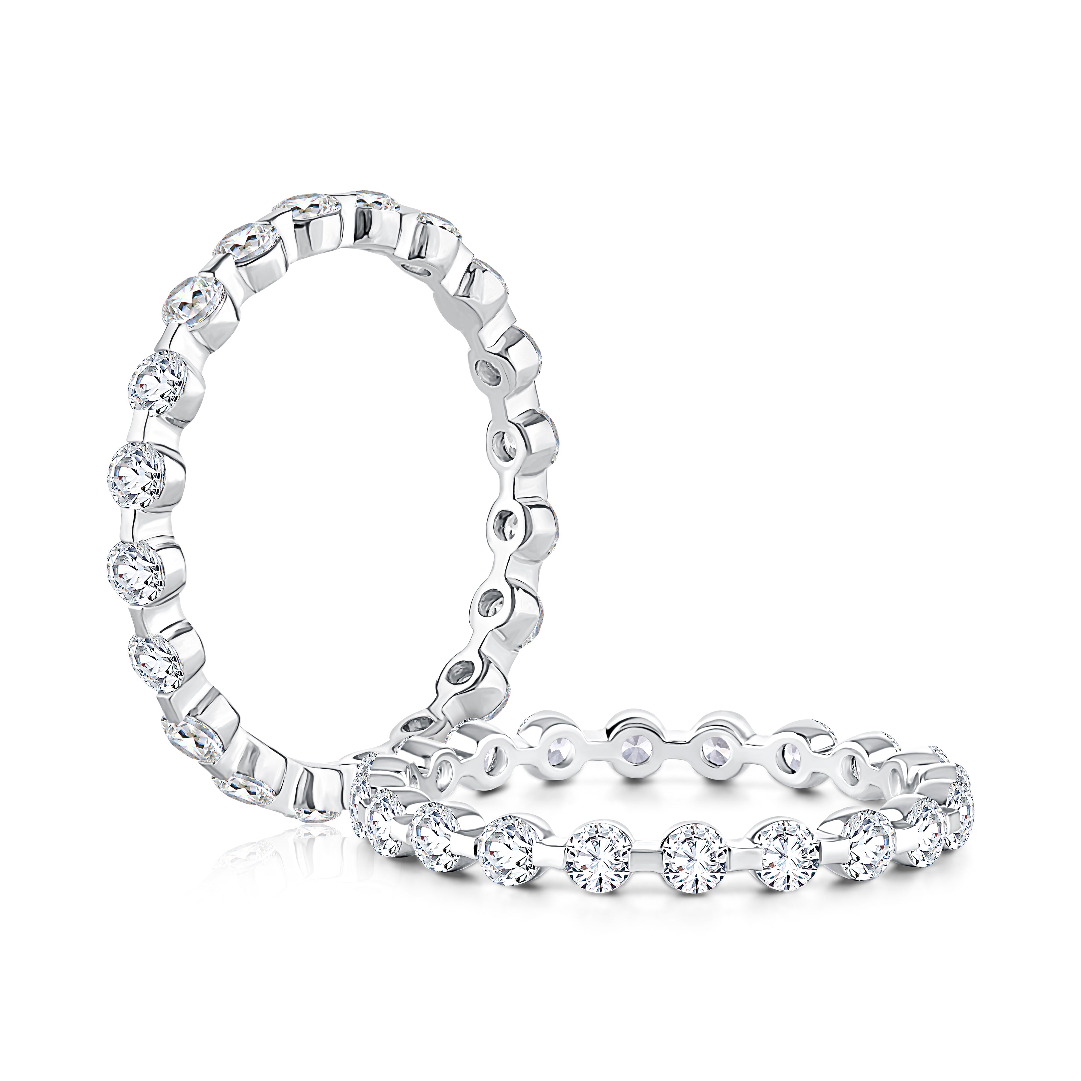 Classic Bezel Round Diamond Eternity Band