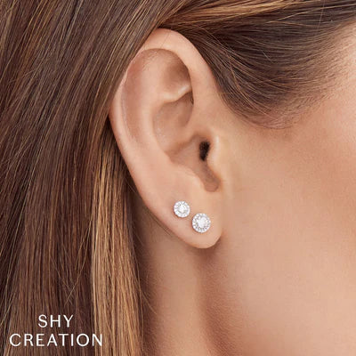 0.48ctw Diamond Halo Earring