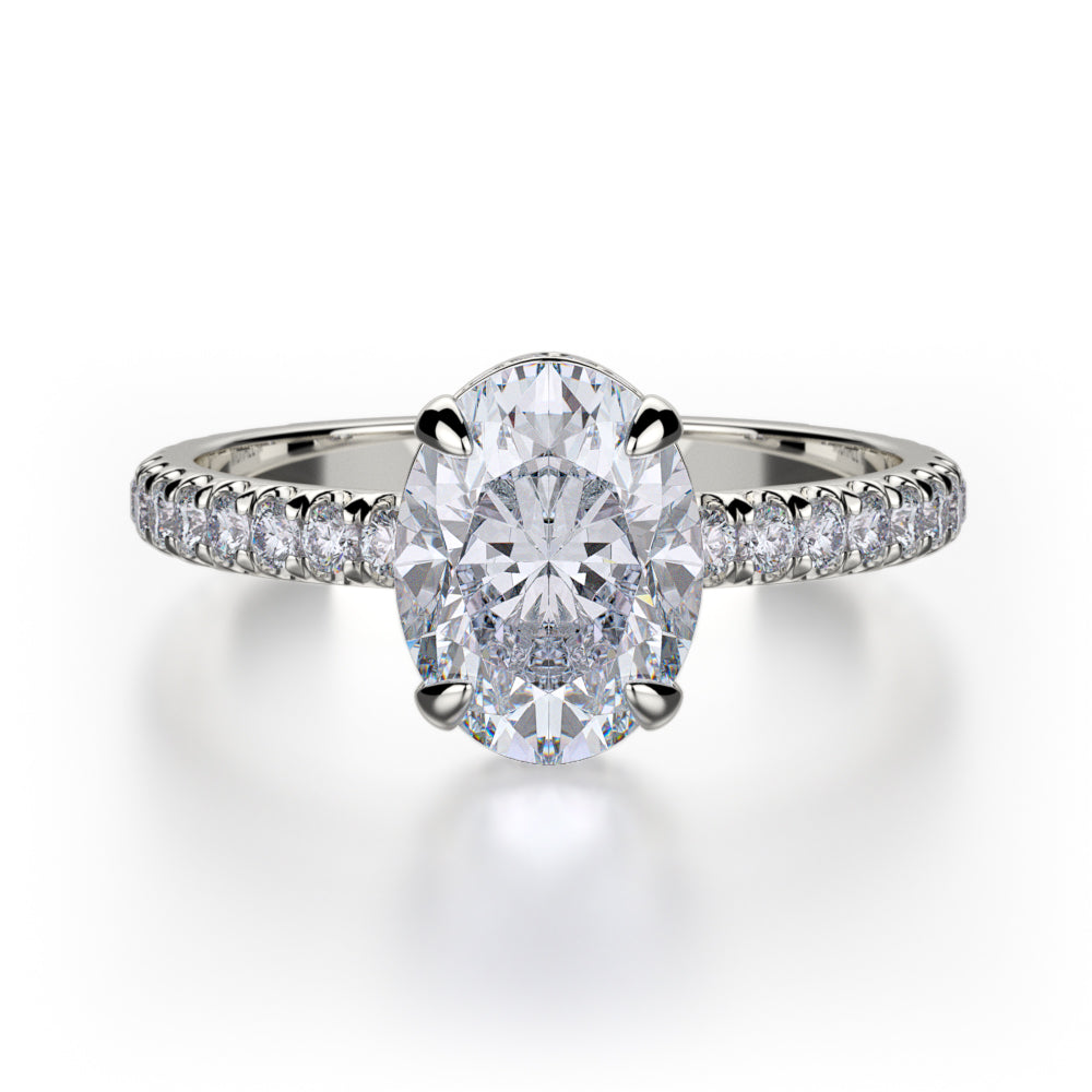 0.32ctw Oval Diamond Engagement Ring