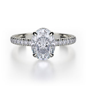 0.32ctw Oval Diamond Engagement Ring