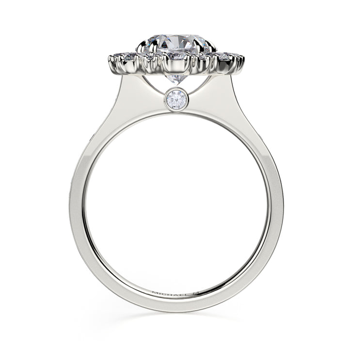0.92ctw Diamond Halo Engagement Ring