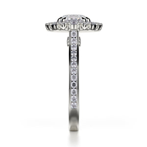 0.92ctw Diamond Halo Engagement Ring
