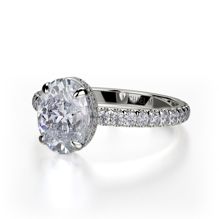 0.32ctw Oval Diamond Engagement Ring