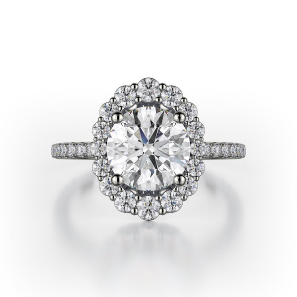 0.55ctw Diamond Halo Engagement Ring