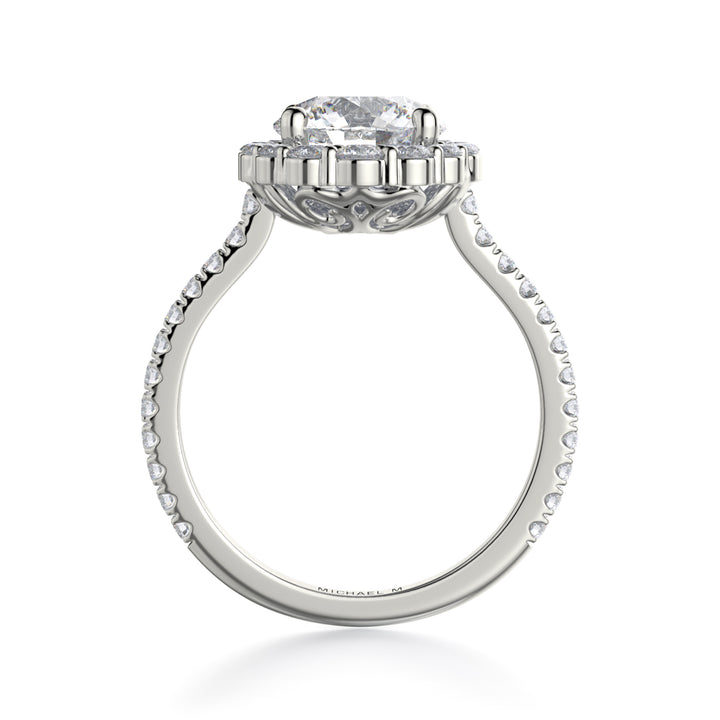0.55ctw Diamond Halo Engagement Ring