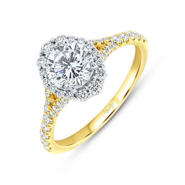 0.37ctw Round Halo Engagement Ring