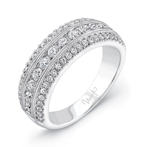 0.95ctw 3-Row Diamond Wedding Ring