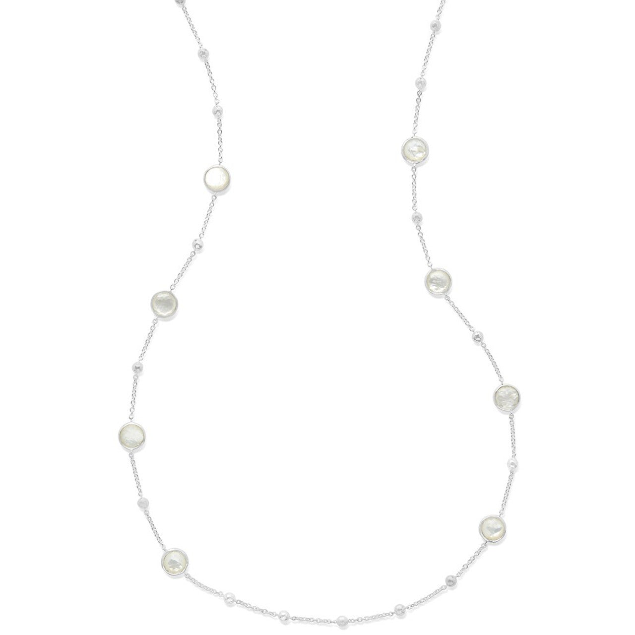 Multi Station Necklace in Sterling Silver