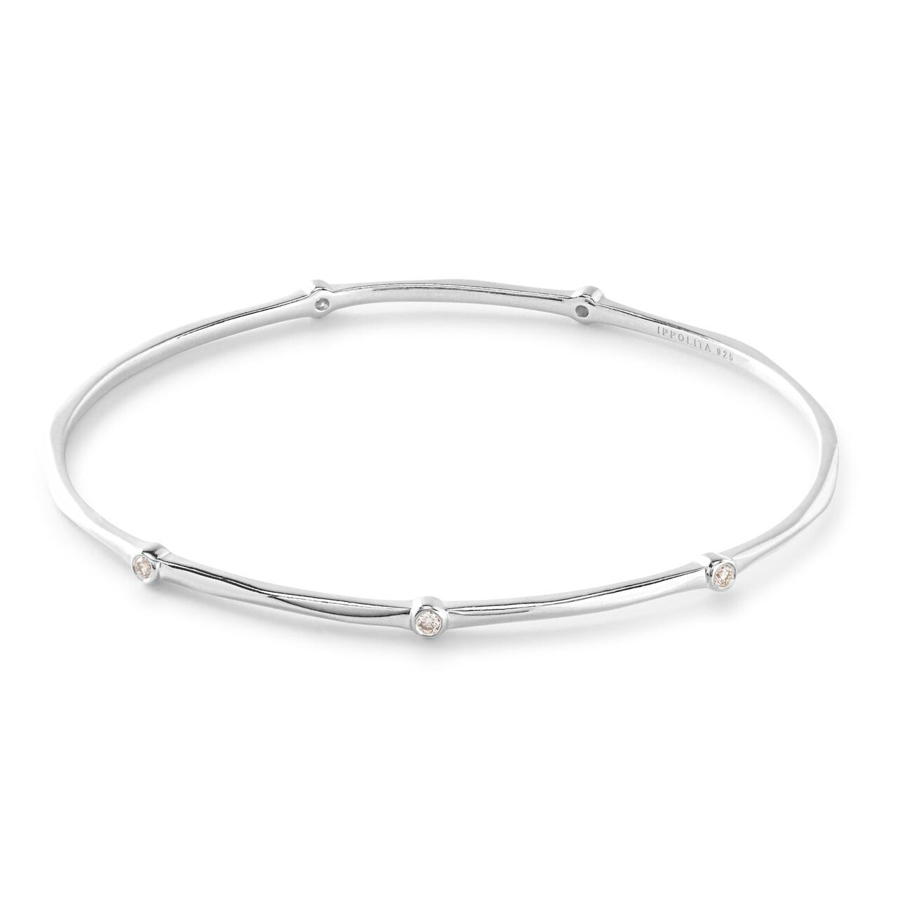 5-Station Bangle in Sterling Silver with Diamonds – Gunderson's Jewelers