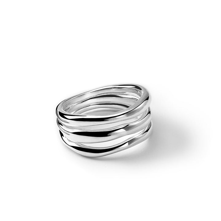 Squiggle Band Ring in Sterling Silver