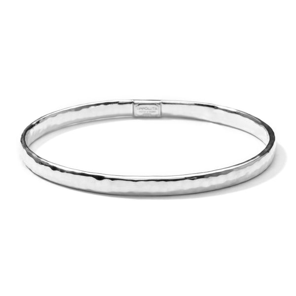 Hammered Bangle in Sterling Silver