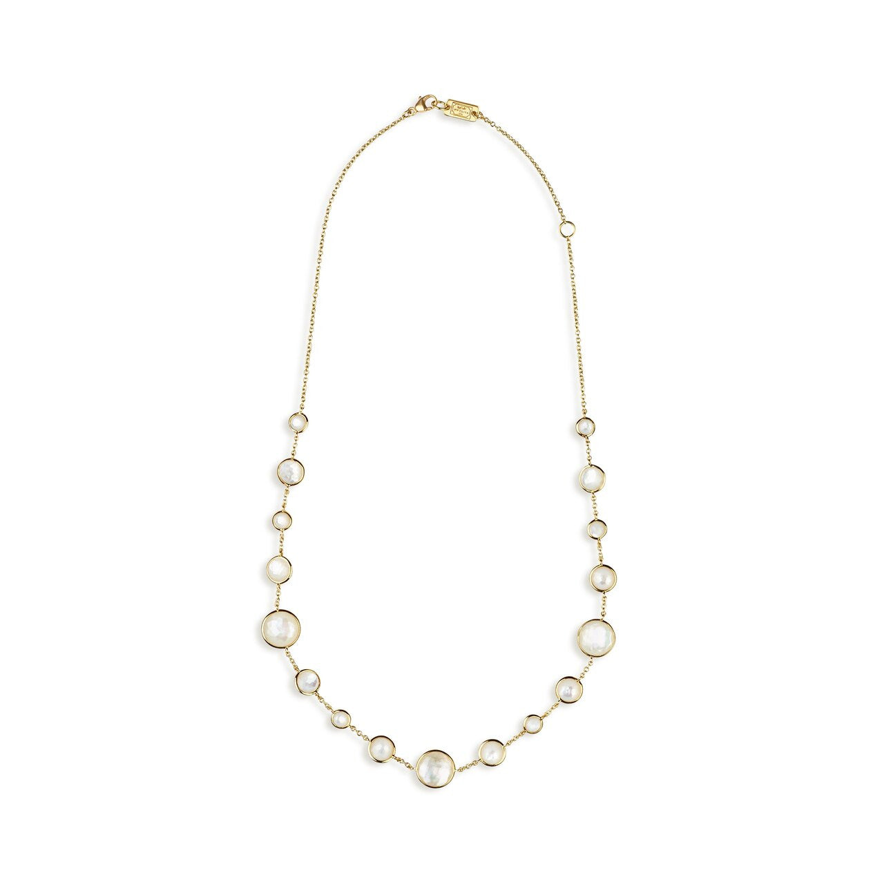 Lollitini Short Mother of Pear Necklace in 18K Gold