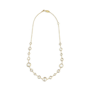 Lollitini Short Mother of Pear Necklace in 18K Gold