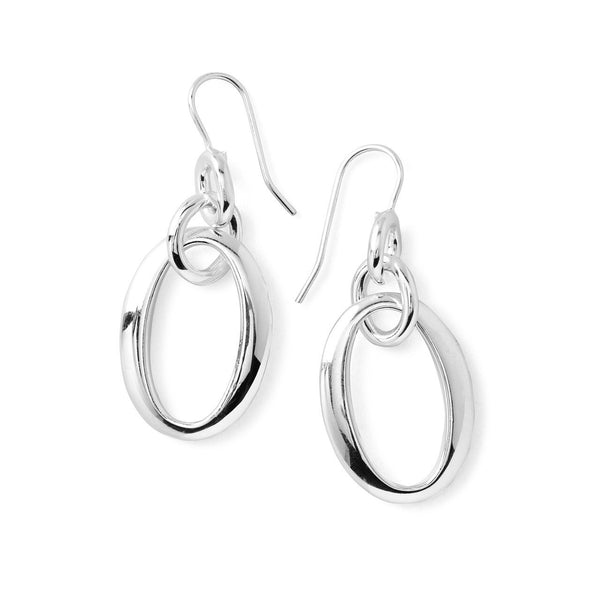 Oval Earrings in Sterling Silver