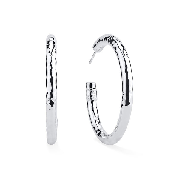 Medium Hoop Earrings in Sterling Silver
