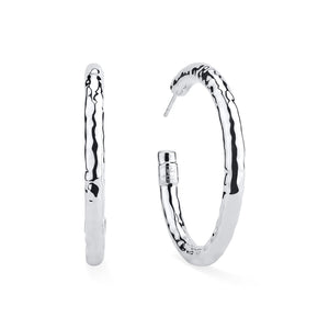 Medium Hoop Earrings in Sterling Silver