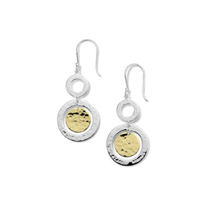Hammered Small Snowman Earrings in Chimera