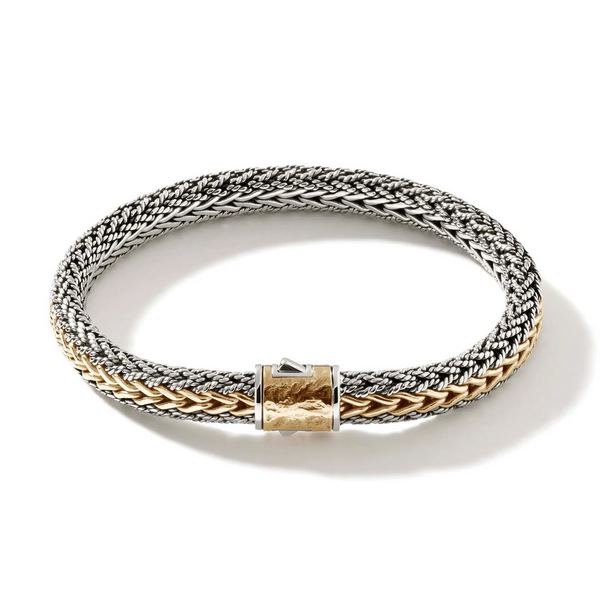 18K Yellow Gold & Sterling Silver Icon Bracelet