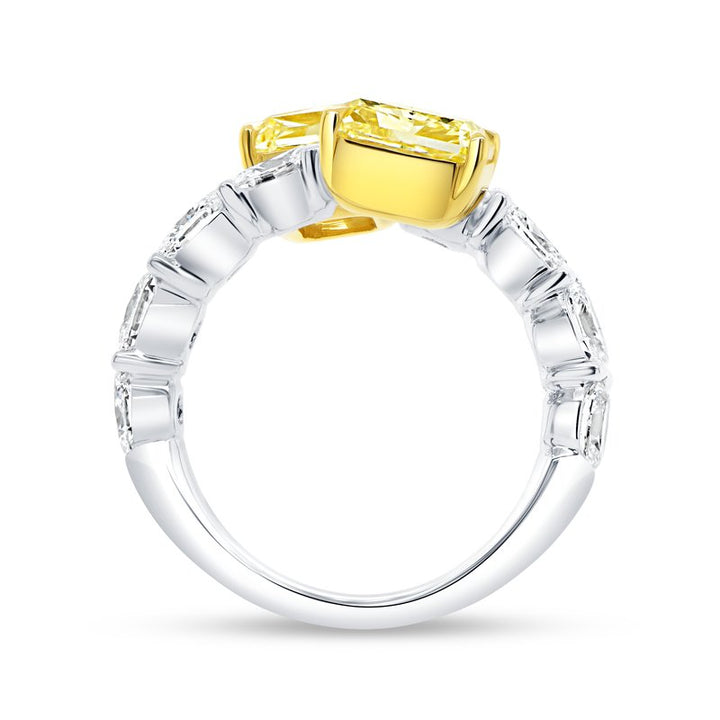 Fancy Yellow Radiant Cut Diamond Fashion Ring