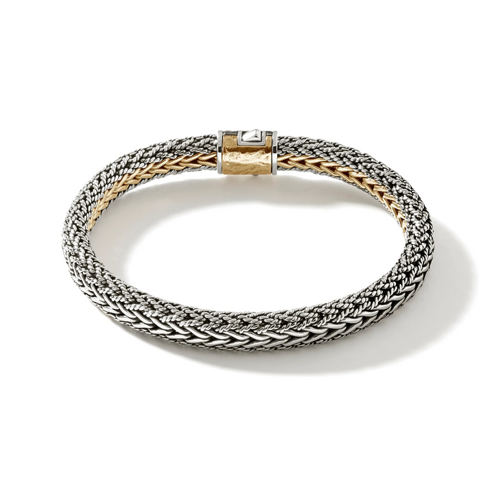 18K Yellow Gold & Sterling Silver Icon Bracelet