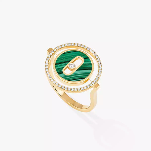 Yellow Gold Diamond & Malachite Ring