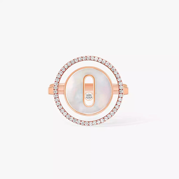 Yellow Gold Diamond & Mother-Of-Pearl Ring
