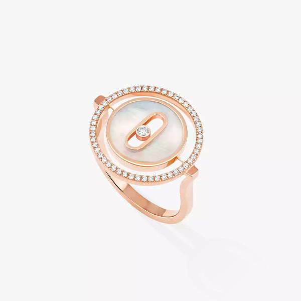 Yellow Gold Diamond & Mother-Of-Pearl Ring